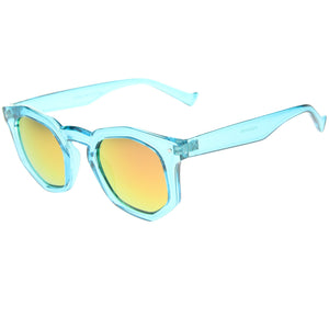 Geometric Colorful Translucent Hexagon Sunglasses