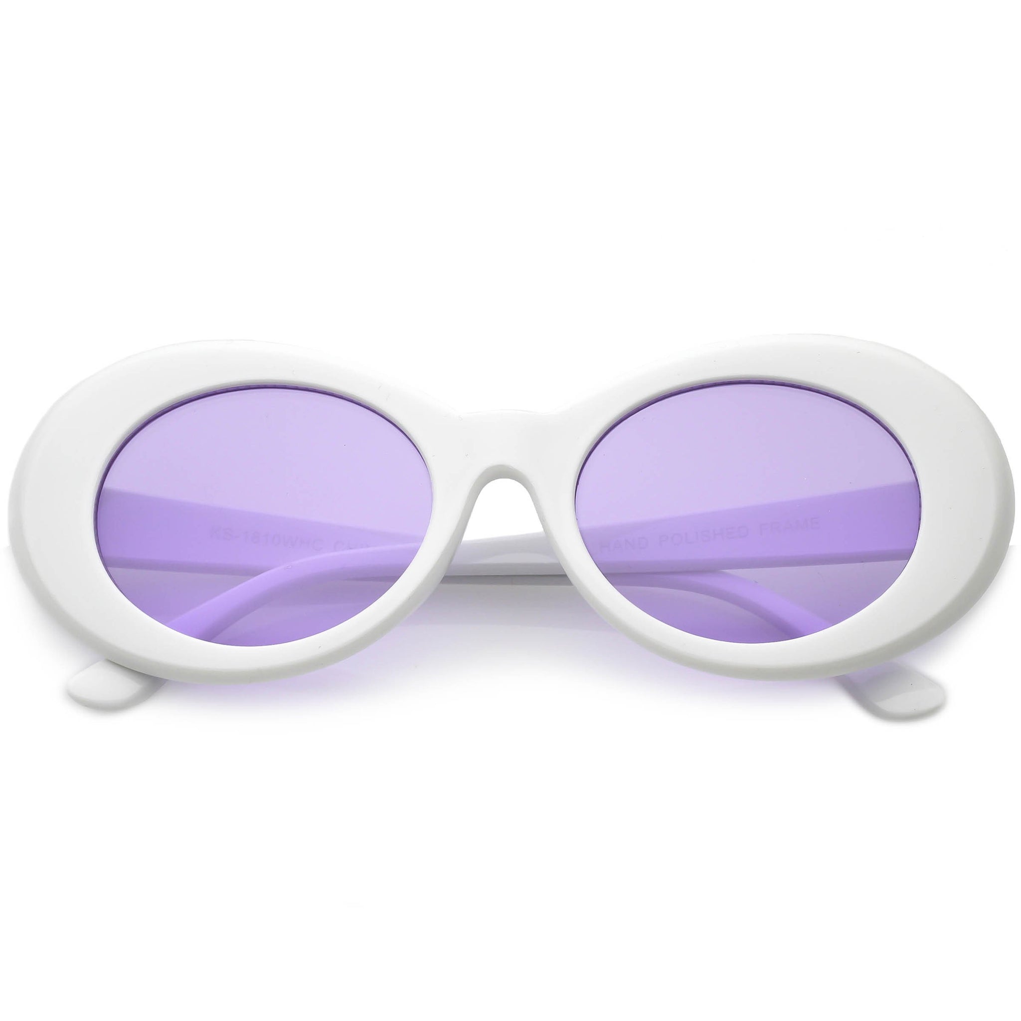 Retro 1990's Fashion Clout Goggle Oval Colored Lens Sunglasses