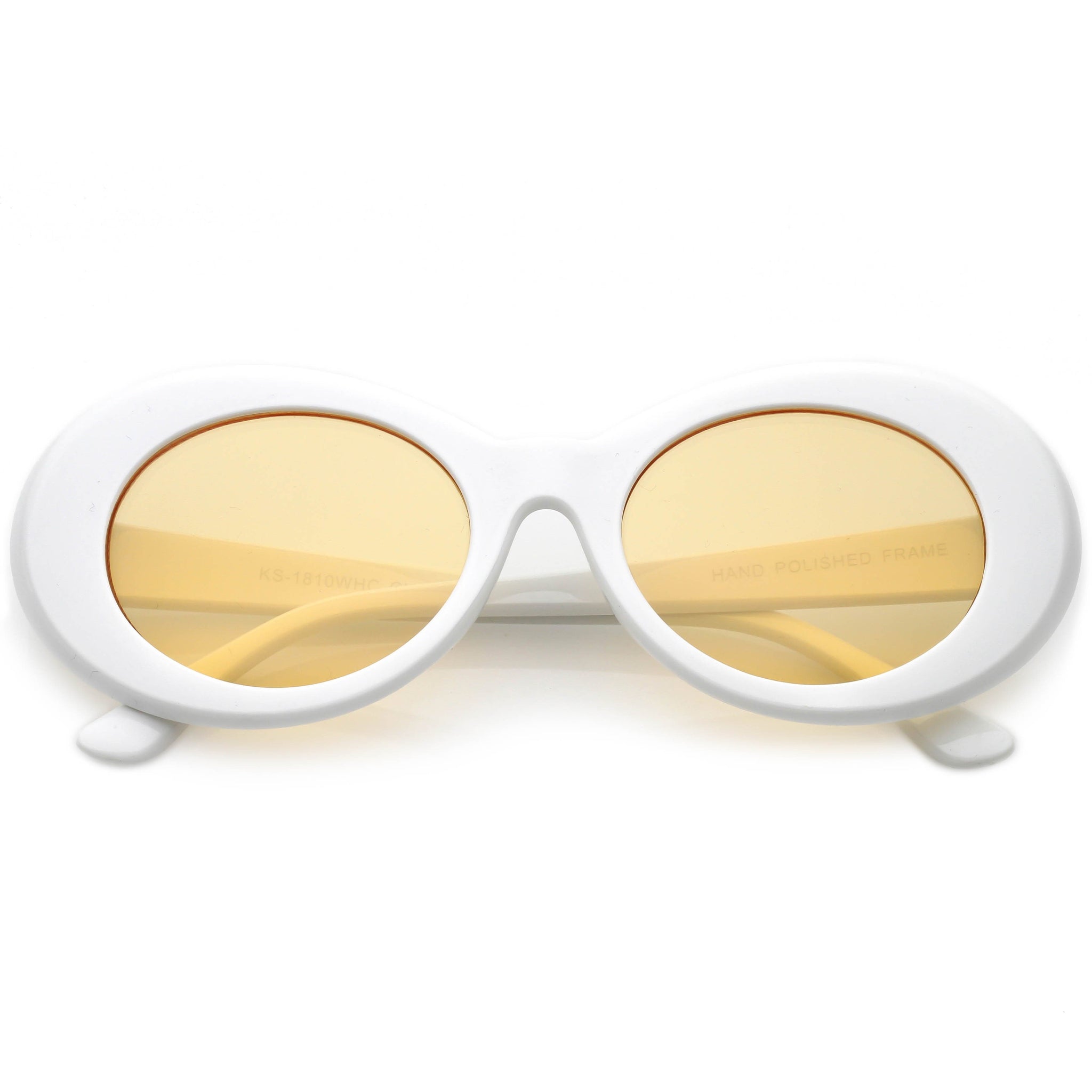 Retro 1990's Fashion Clout Goggle Oval Colored Lens Sunglasses
