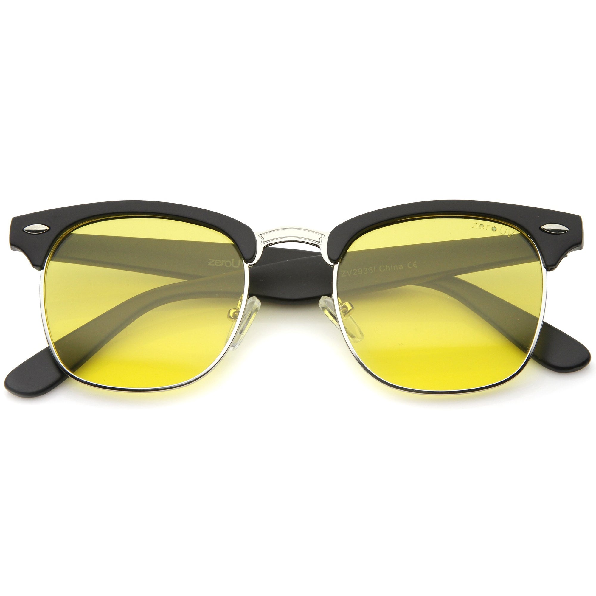 Indie Half Frame Horned Rim Polarized Sunglasses