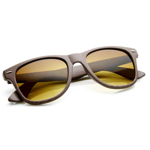 Wood Print Horned Rim Sunglasses