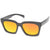 Oversize Horned Rim Mirror Lens Sunglasses